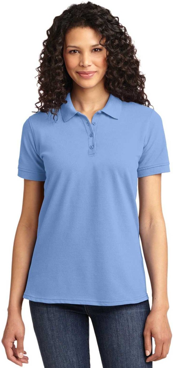 Port & Company Lkp155 Ladies Core Blend Pique Polo - Light Blue