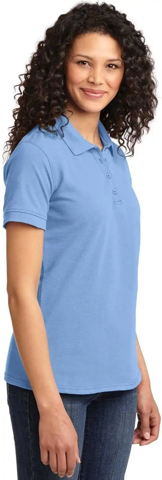 Port & Company Lkp155 Ladies Core Blend Pique Polo - Light Blue