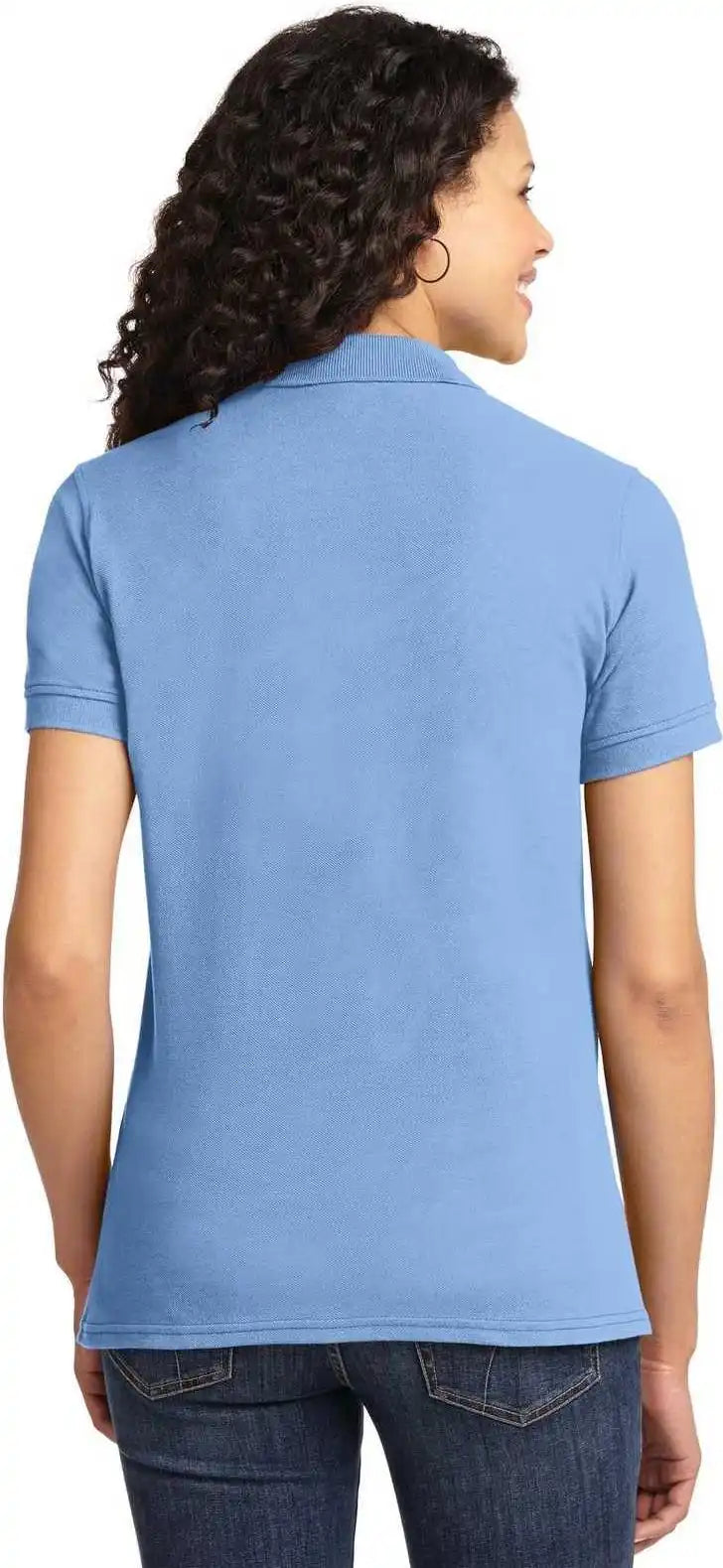 Port & Company Lkp155 Ladies Core Blend Pique Polo - Light Blue