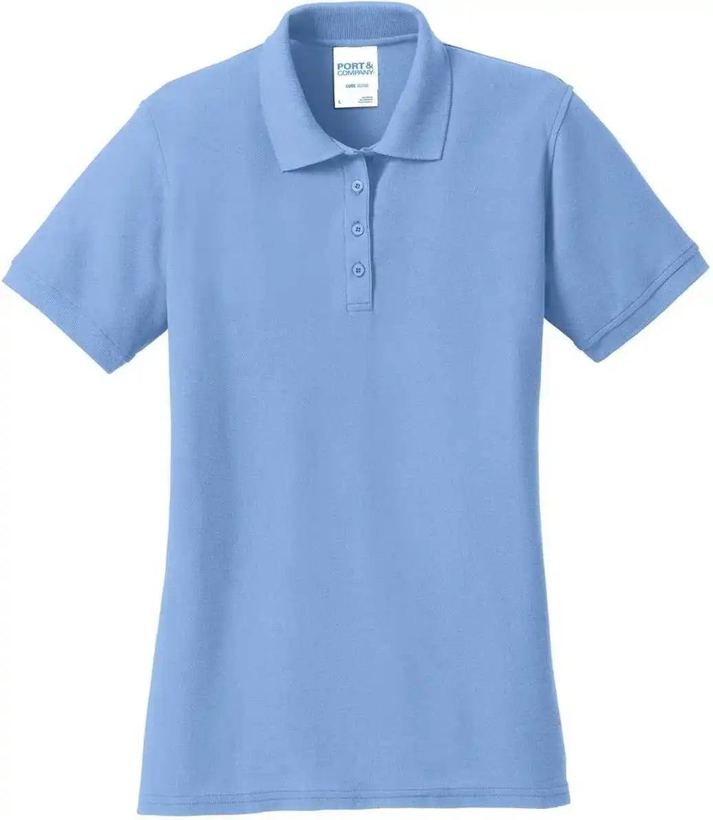 Port & Company Lkp155 Ladies Core Blend Pique Polo - Light Blue