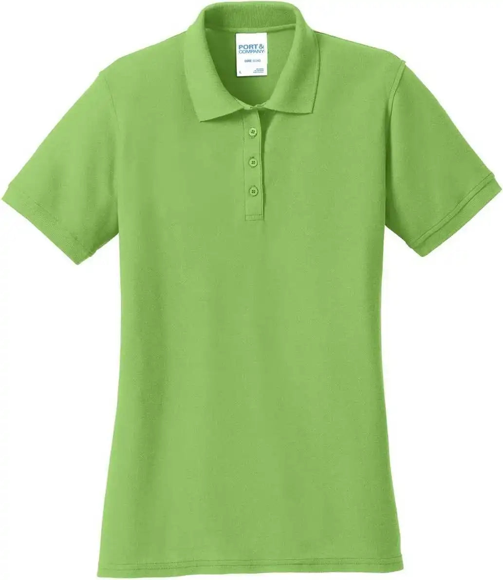 Port &amp; Company Lkp155 Ladies Core Blend Pique Polo - Lime