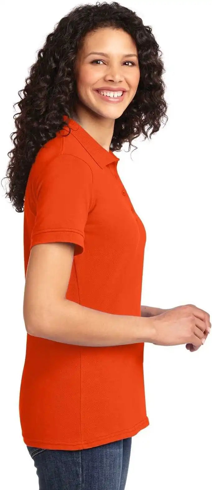 Port & Company Lkp155 Ladies Core Blend Pique Polo - Orange