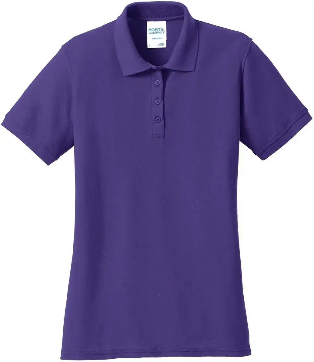 Port &amp; Company Lkp155 Ladies Core Blend Pique Polo - Purple