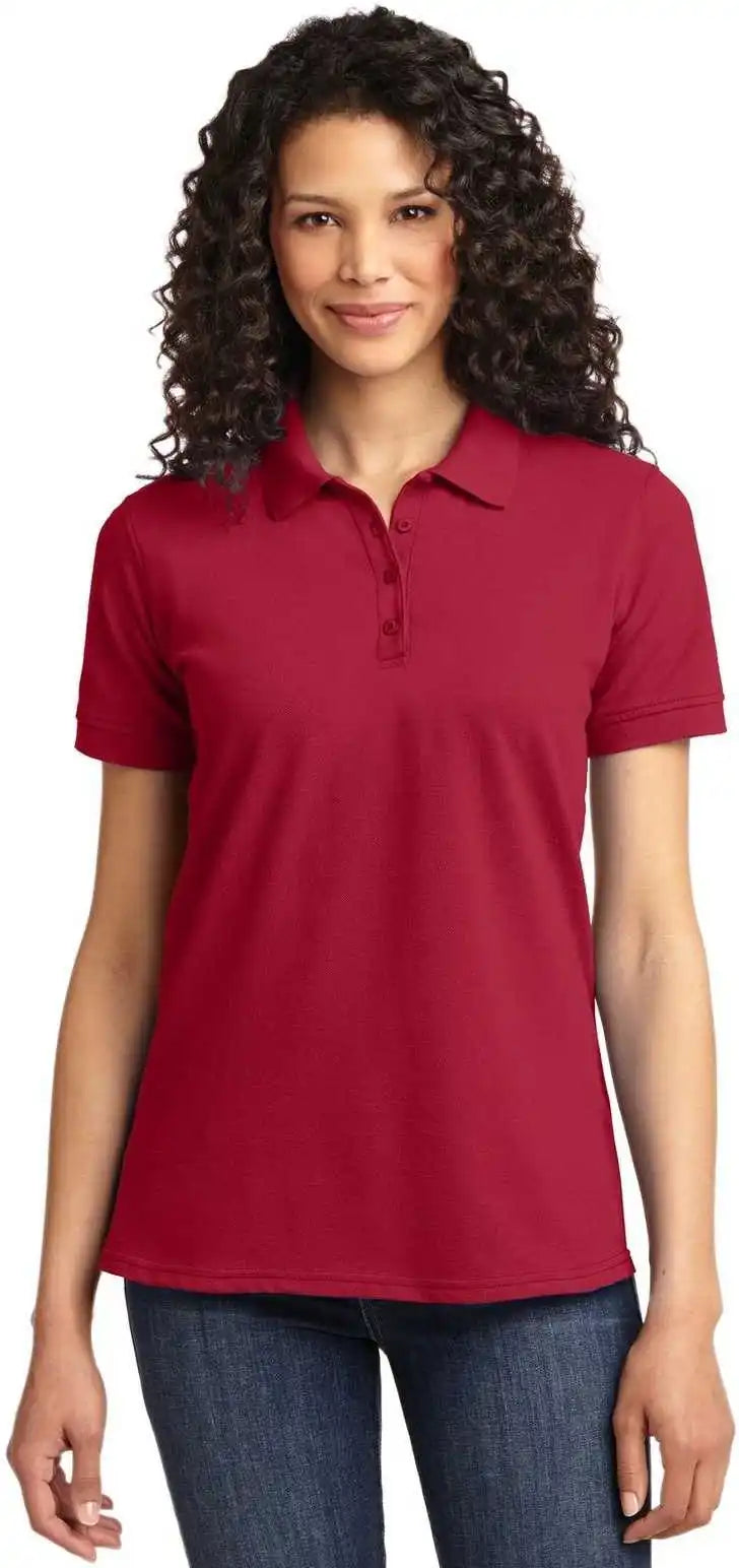 Port &amp; Company Lkp155 Ladies Core Blend Pique Polo Red