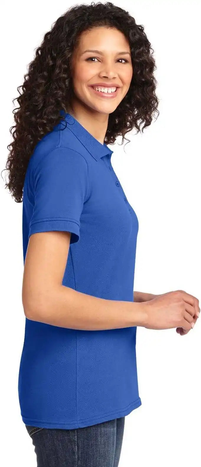 Port &amp; Company Lkp155 Ladies Core Blend Pique Polo Royal