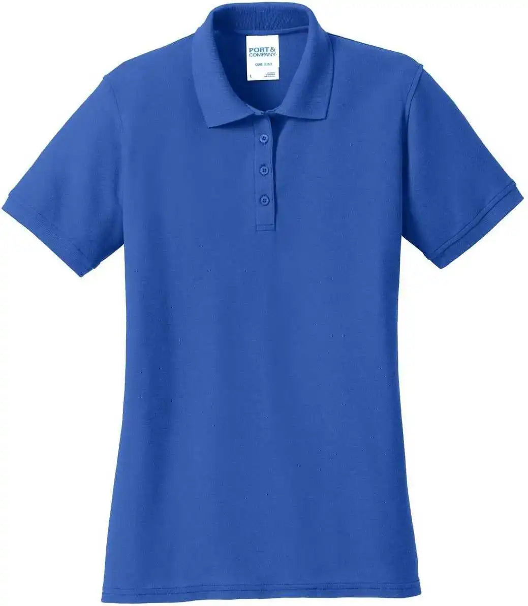 Port &amp; Company Lkp155 Ladies Core Blend Pique Polo Royal