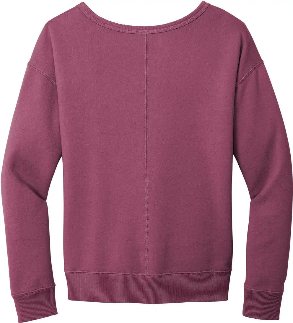 Port & Company Lpc098v co Women’s Beach Wash Garment-dyed V-neck Sweatshirt - Vintage Raspberry - Ladies Xs