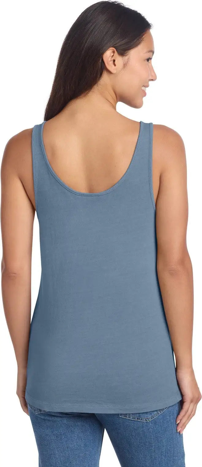 Port & Company Lpc099tt co Women’s Beach Wash Garment-dyed Tank - Faded Denim