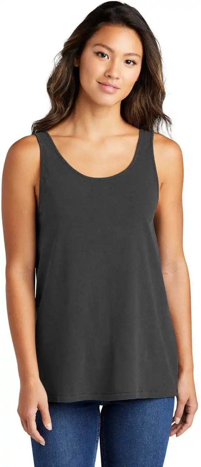 Port &amp; Company Lpc099tt Women’s Beach Wash Garment-dyed Tank - Coal