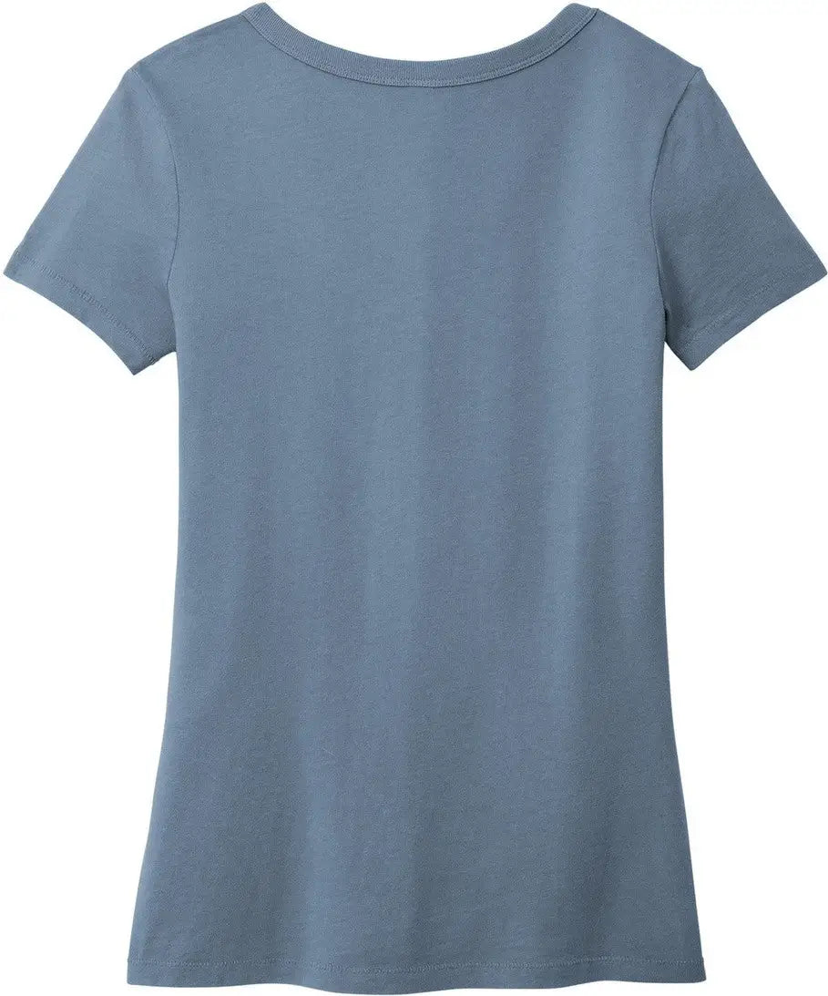 Port & Company Lpc099v co Women’s Beach Wash Garment-dyed V-neck Tee - Faded Denim