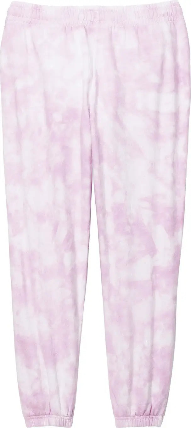 Port & Company Lpc140p co Women’s Beach Wash Cloud Tie-dye Sweatpant - Cerise Pink