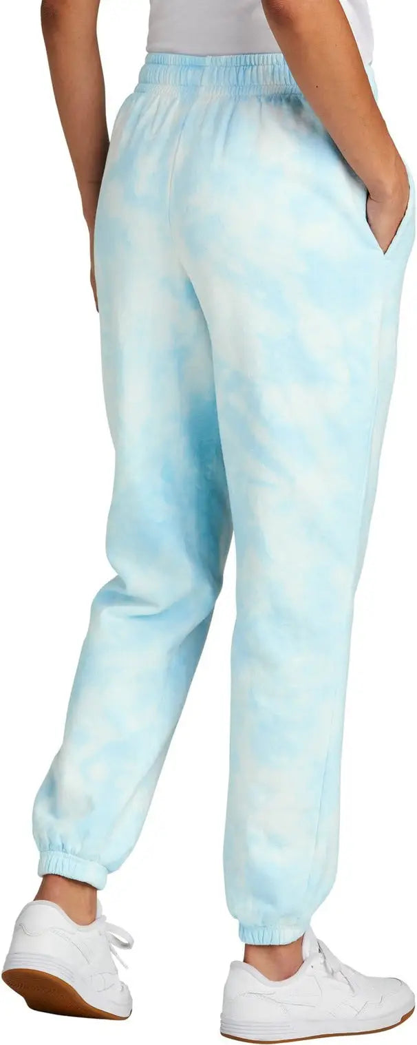 Port & Company Lpc140p co Women’s Beach Wash Cloud Tie-dye Sweatpant - Glacier