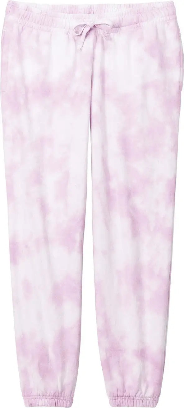 Port & Company Lpc140p co Women’s Beach Wash Cloud Tie-dye Sweatpant - Cerise Pink
