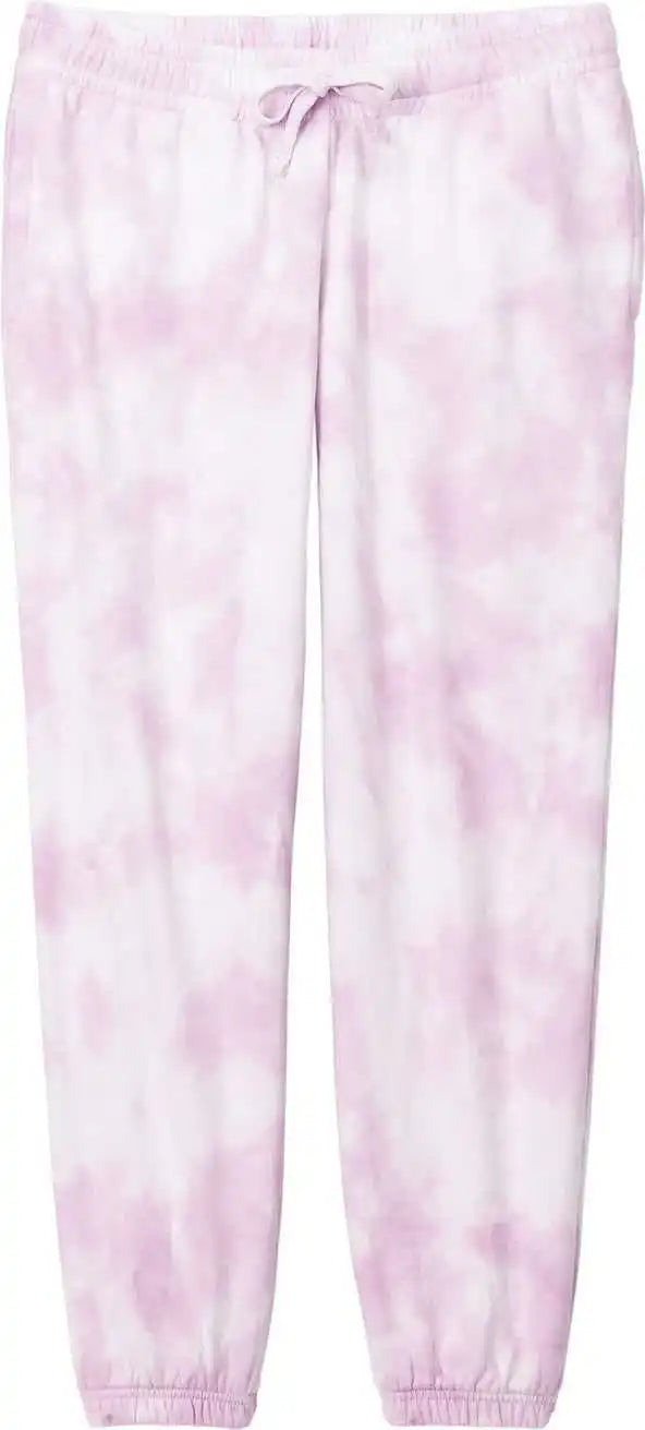 Port & Company Lpc140p Women’s Beach Wash Cloud Tie-dye Sweatpant - Cerisepink