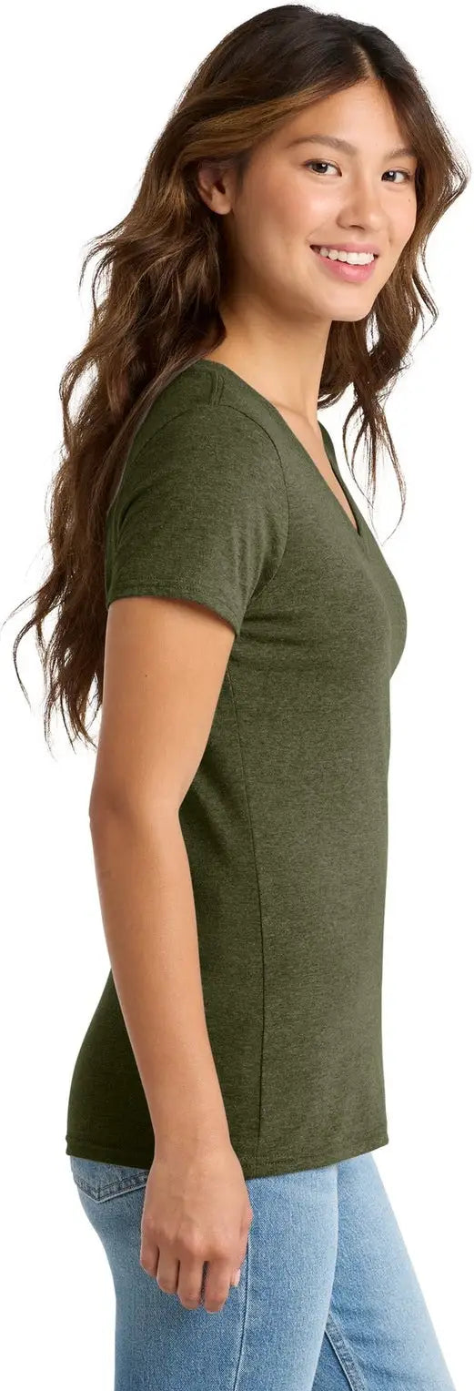 Port & Company Lpc330v co Women’s Tri-blend V-neck Tee - Military Green Heather