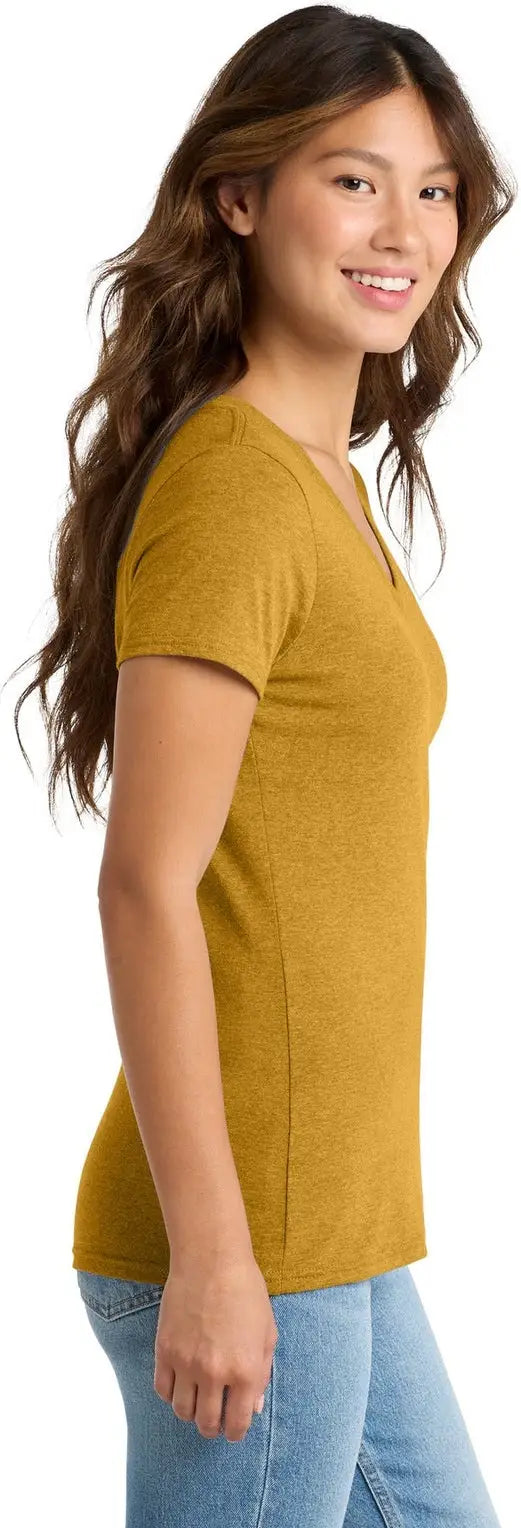 Port & Company Lpc330v co Women’s Tri-blend V-neck Tee - Ochre Yellow Heather