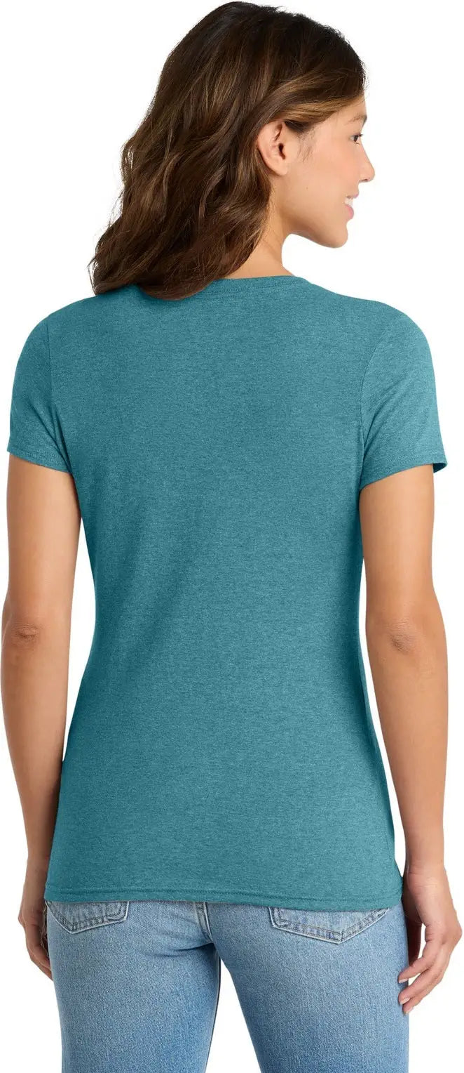 Port & Company Lpc330v co Women’s Tri-blend V-neck Tee - Vivid Teal Heather