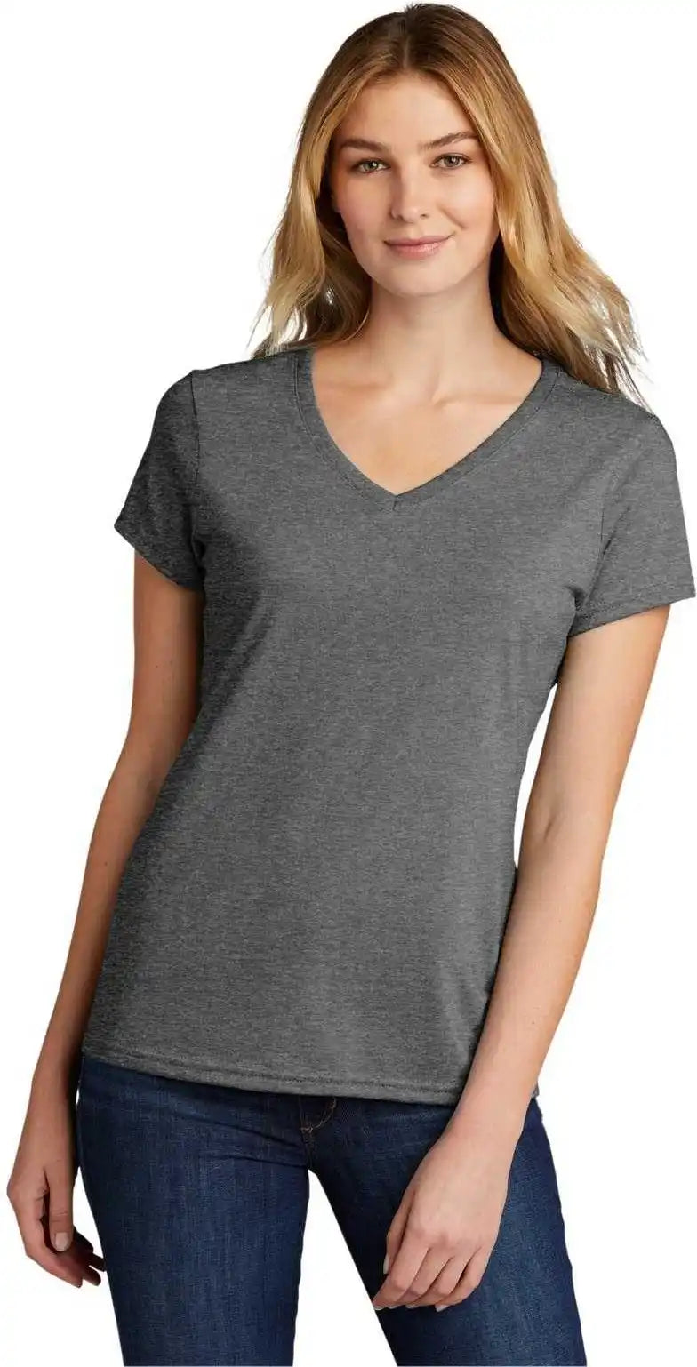 Port & Company Lpc330v Ladies Tri-blend V-neck Tee - Graphite Heather