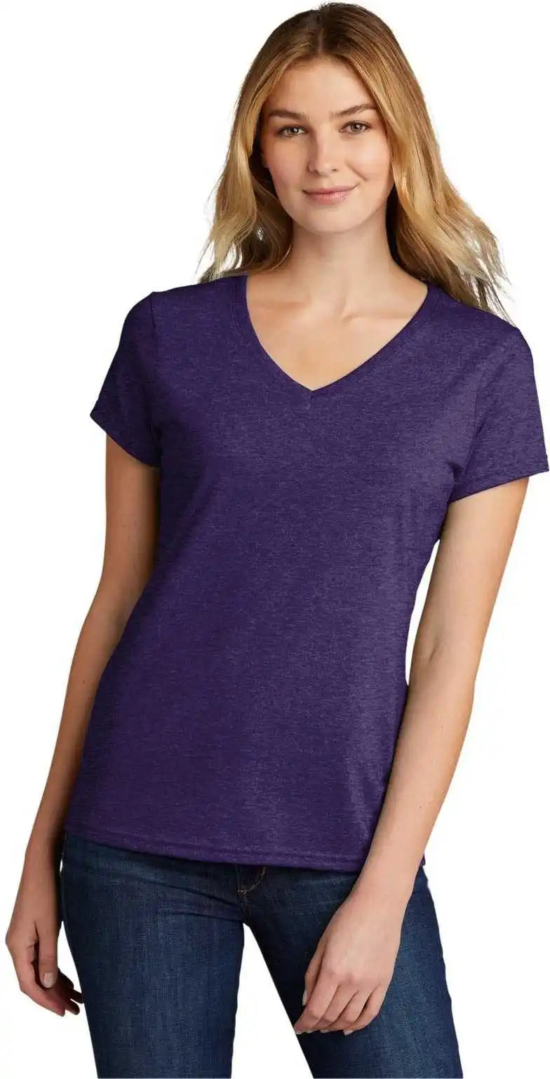 Port & Company Lpc330v Ladies Tri-blend V-neck Tee - Team Purple Heather