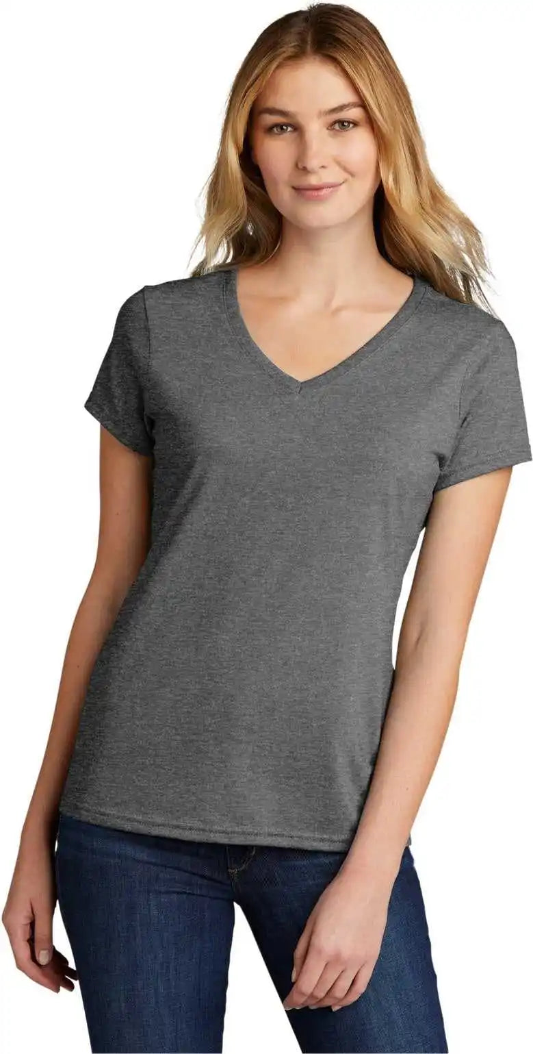 Port &amp; Company Lpc330v Women’s Tri-blend V-neck Tee - Graphite Heather