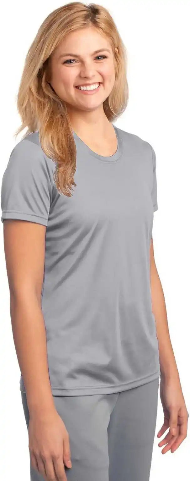 Port &amp; Company Lpc380 Ladies Performance Tee Silver