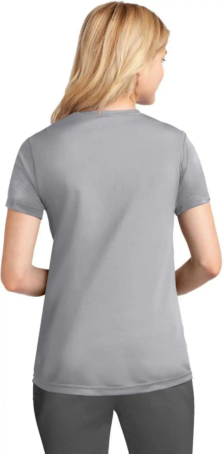 Port &amp; Company Lpc380 Ladies Performance Tee Silver