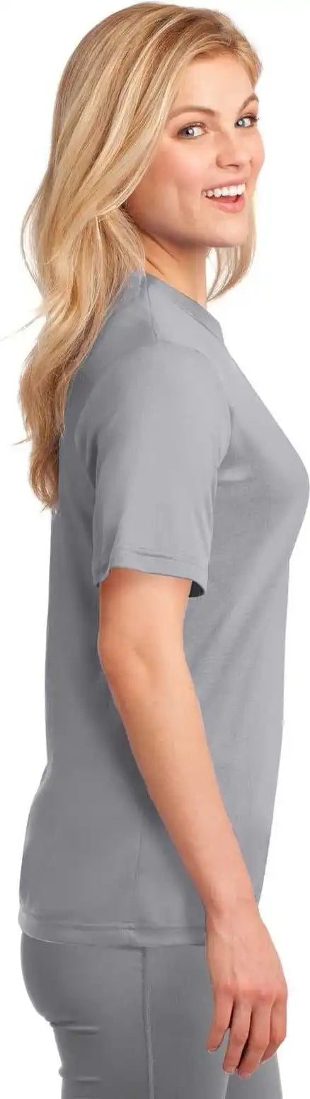 Port &amp; Company Lpc380 Ladies Performance Tee Silver
