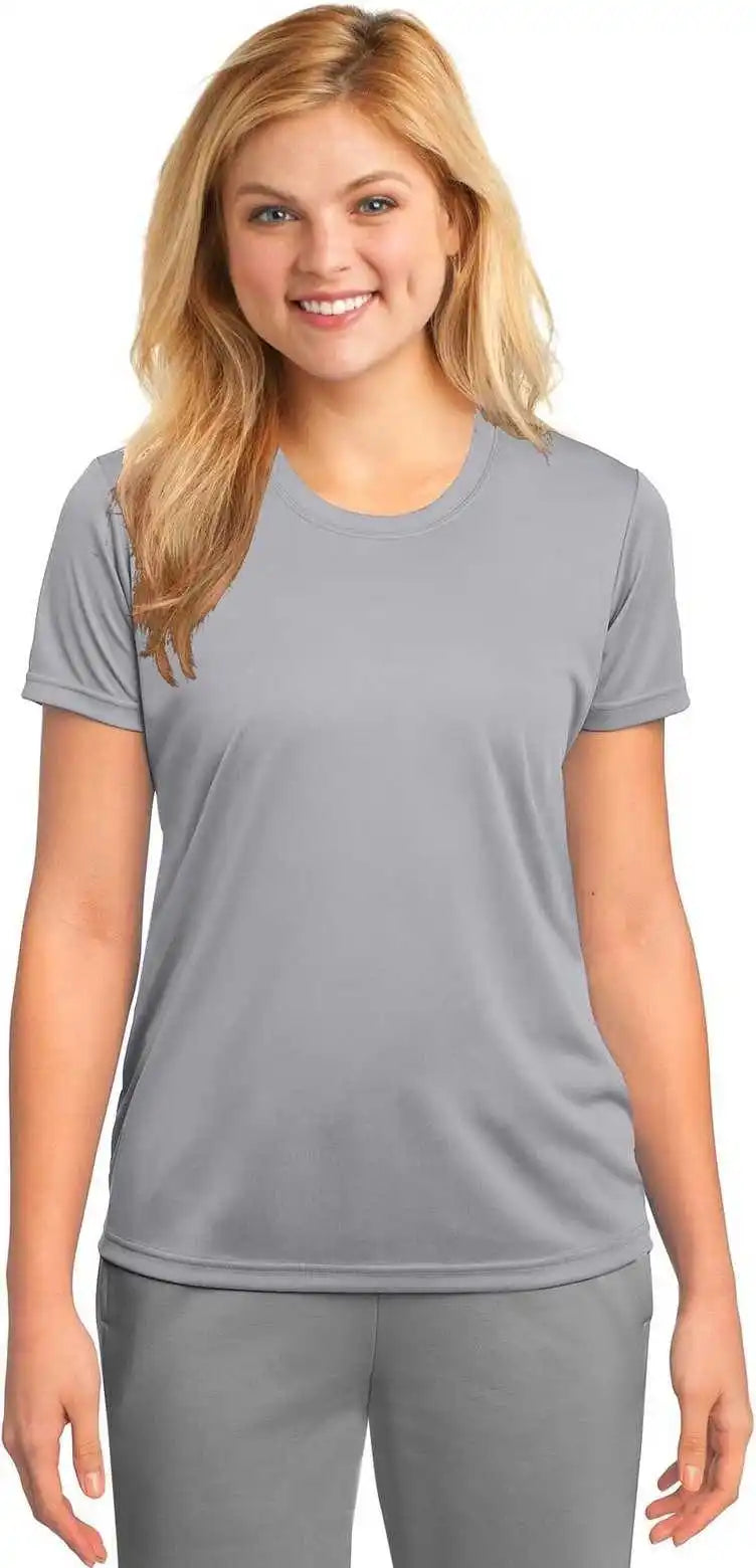Port &amp; Company Lpc380 Ladies Performance Tee Silver