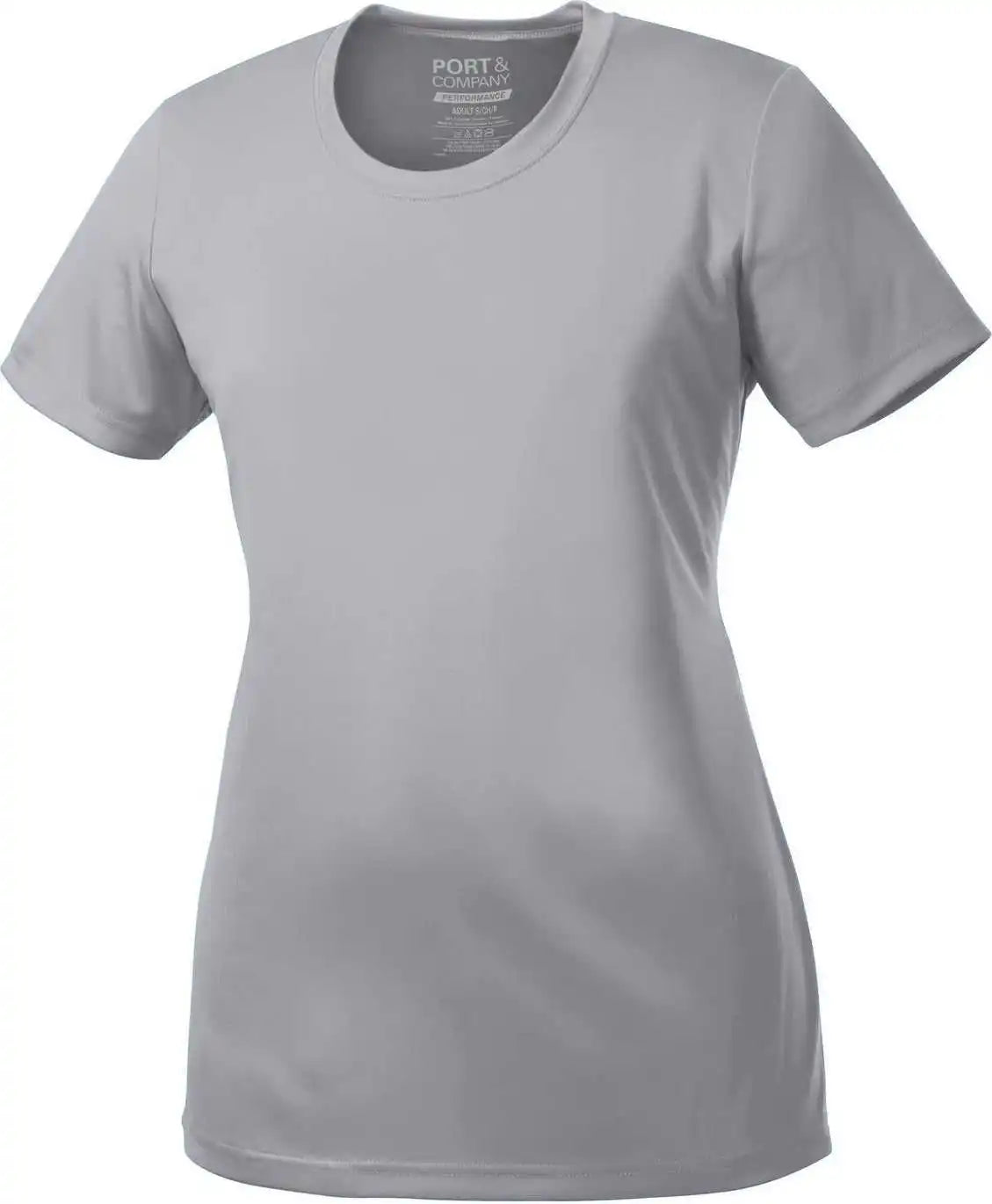 Port & Company Lpc380 Women’s Performance Tee - Silver