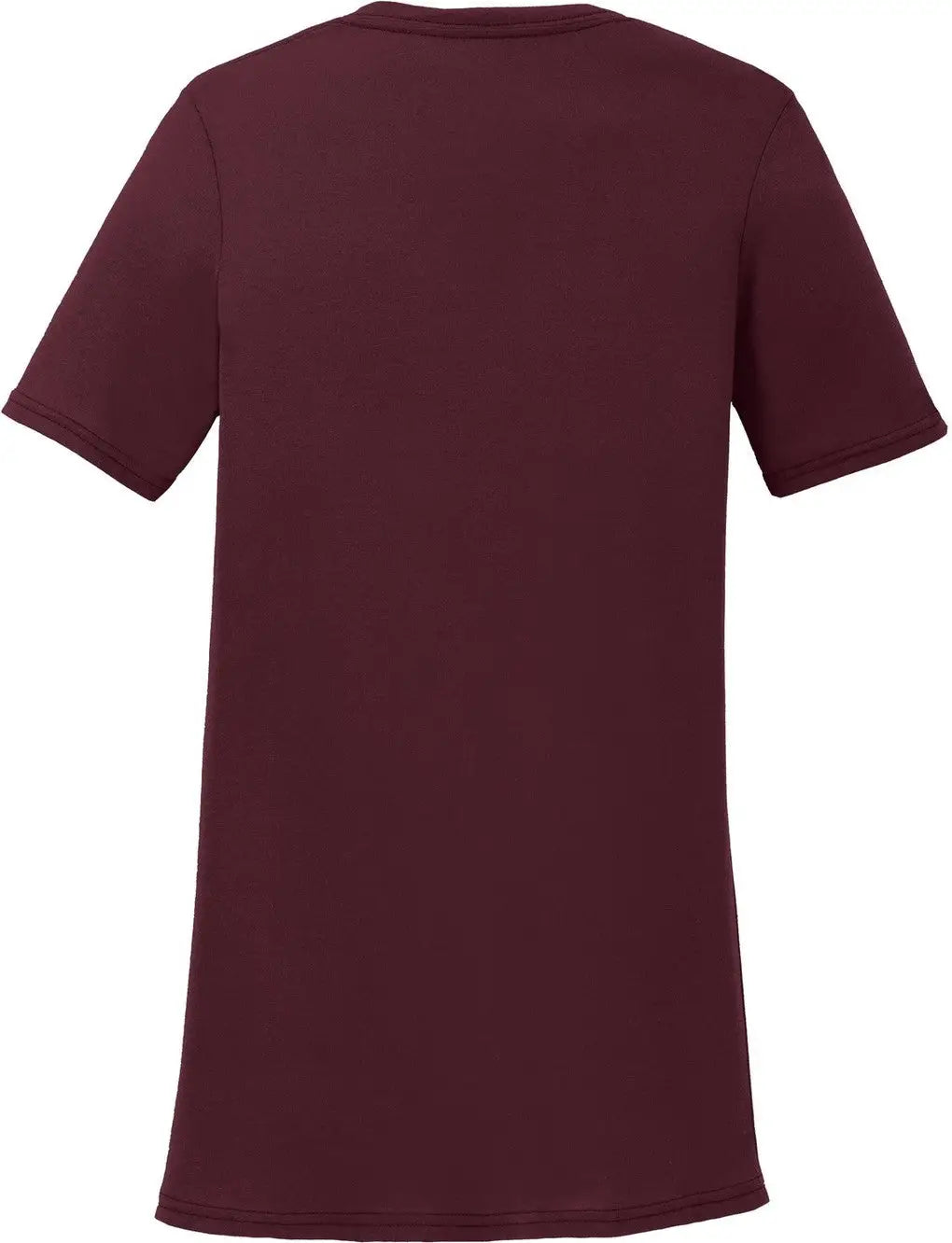 Port & Company Lpc381v co Women’s Performance Blend V-neck Tee - Athletic Maroon - Ladies Xs