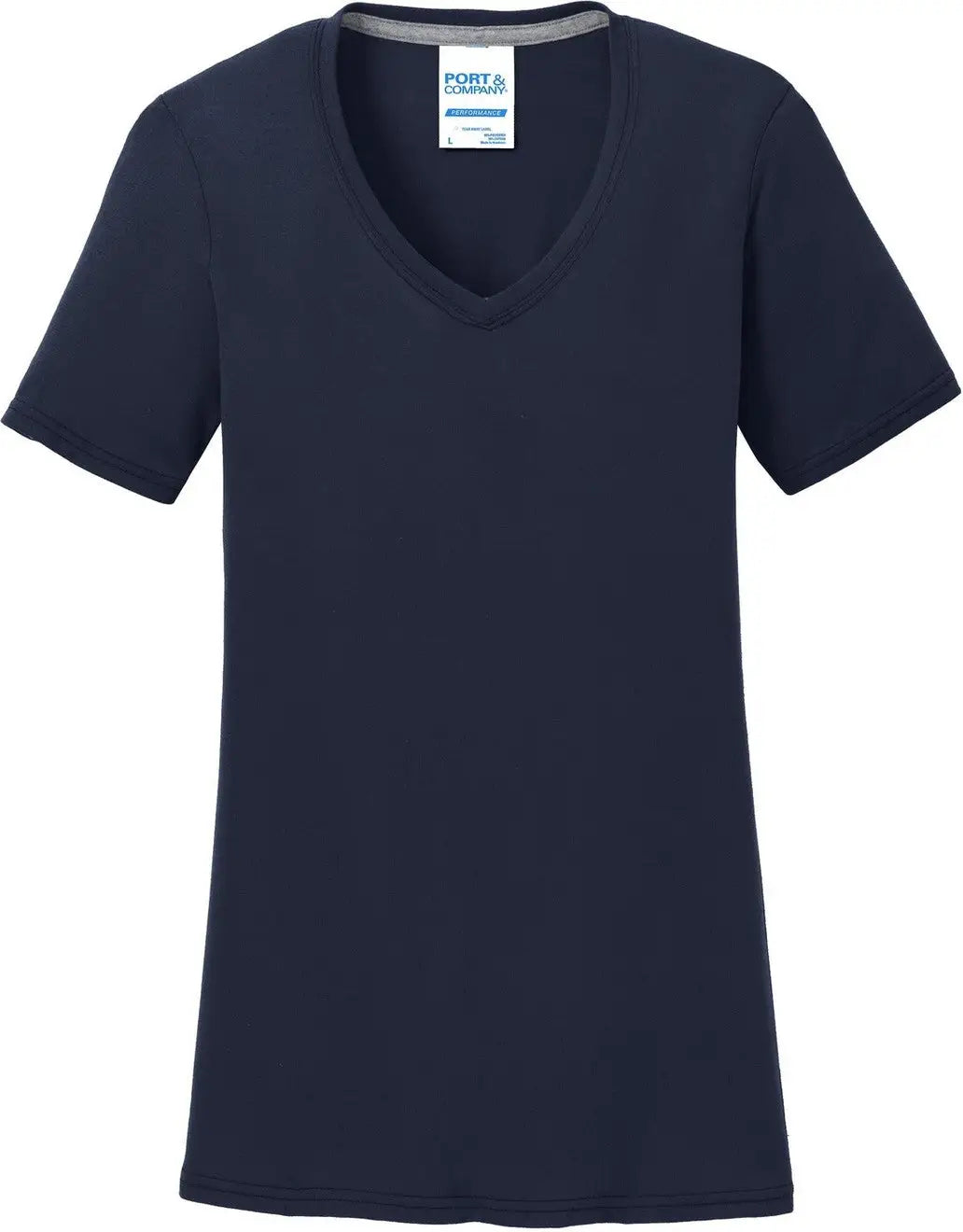 Port & Company Lpc381v co Women’s Performance Blend V-neck Tee - Deep Navy