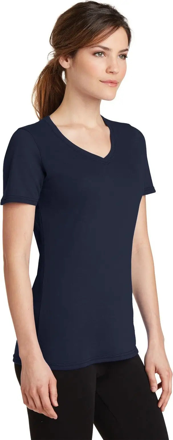 Port & Company Lpc381v co Women’s Performance Blend V-neck Tee - Deep Navy