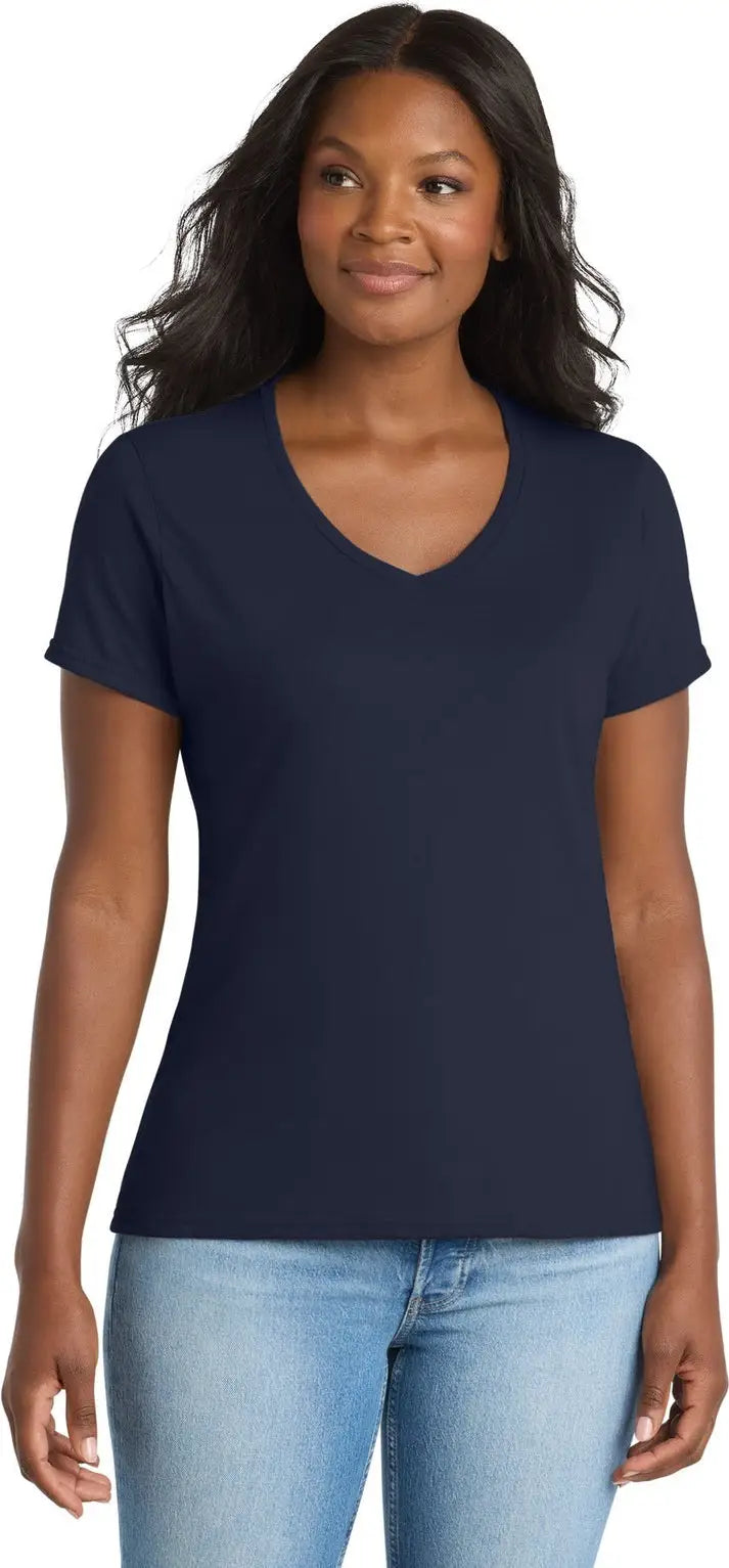 Port & Company Lpc381v co Women’s Performance Blend V-neck Tee - Deep Navy