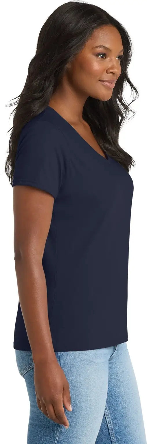 Port & Company Lpc381v co Women’s Performance Blend V-neck Tee - Deep Navy