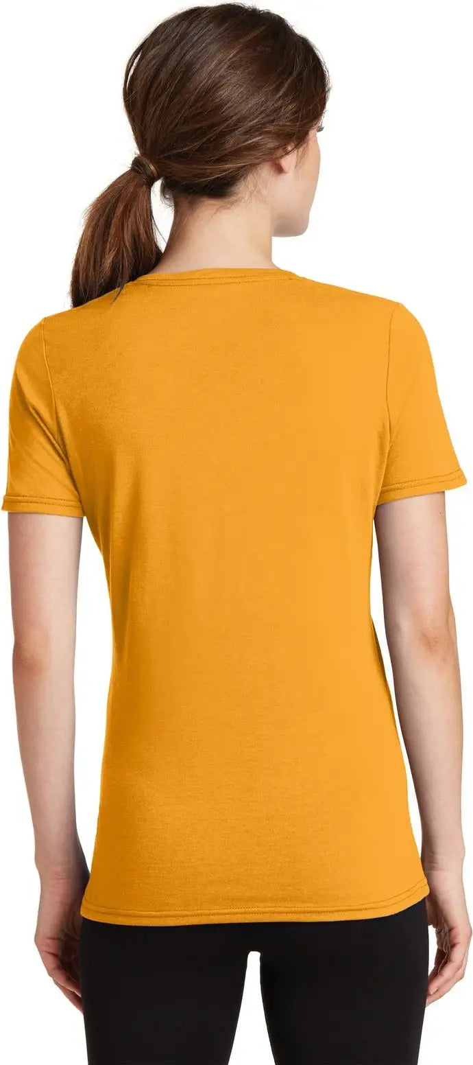 Port & Company Lpc381v co Women’s Performance Blend V-neck Tee - Gold