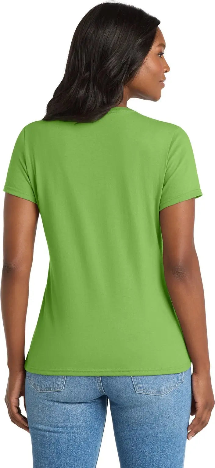 Port & Company Lpc381v co Women’s Performance Blend V-neck Tee - Lime