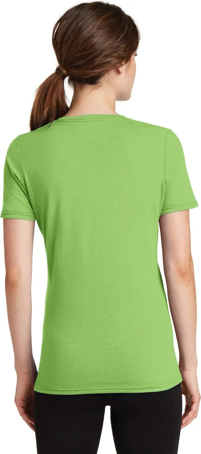 Port & Company Lpc381v co Women’s Performance Blend V-neck Tee - Lime