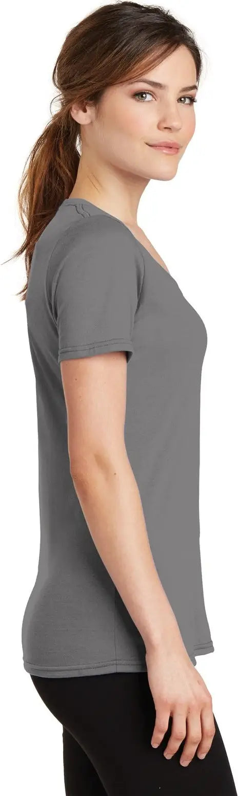 Port & Company Lpc381v co Women’s Performance Blend V-neck Tee - Medium Gray