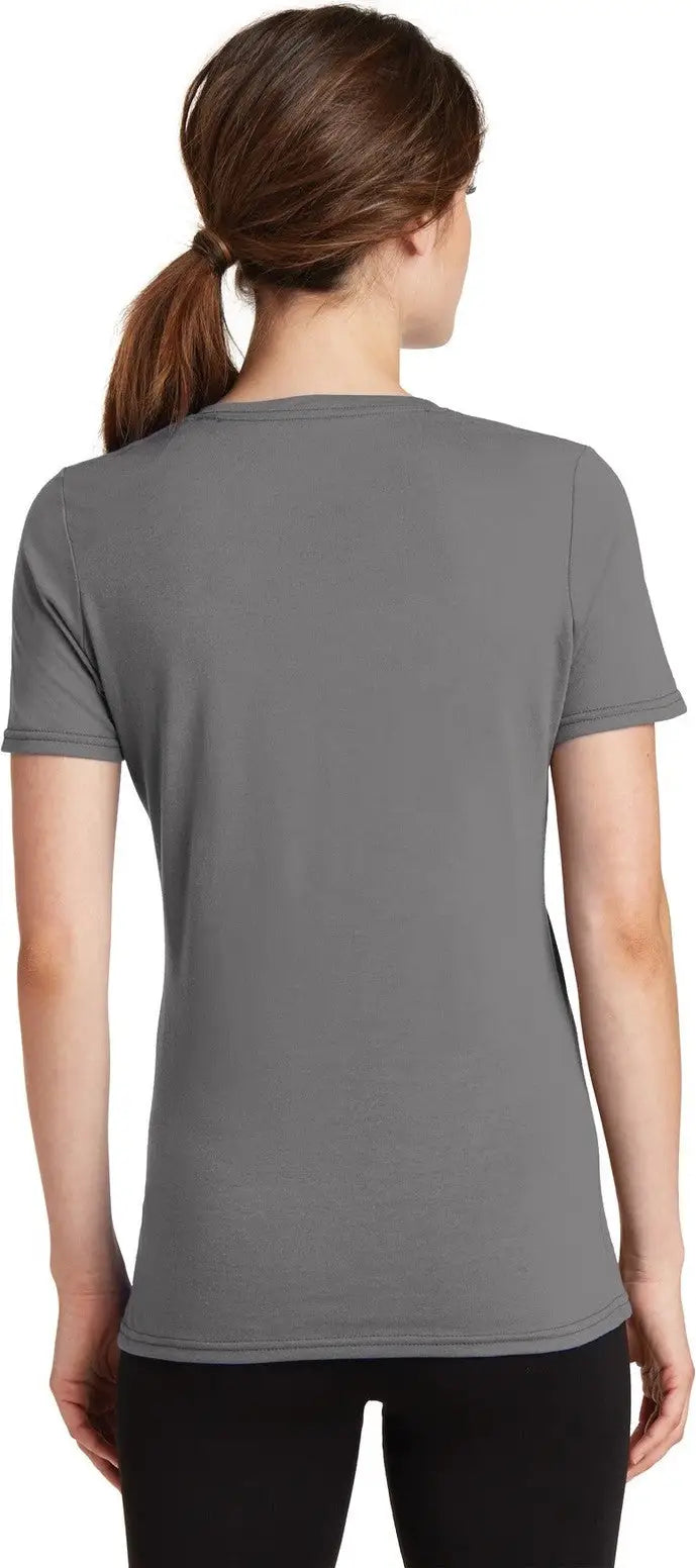 Port & Company Lpc381v co Women’s Performance Blend V-neck Tee - Medium Gray
