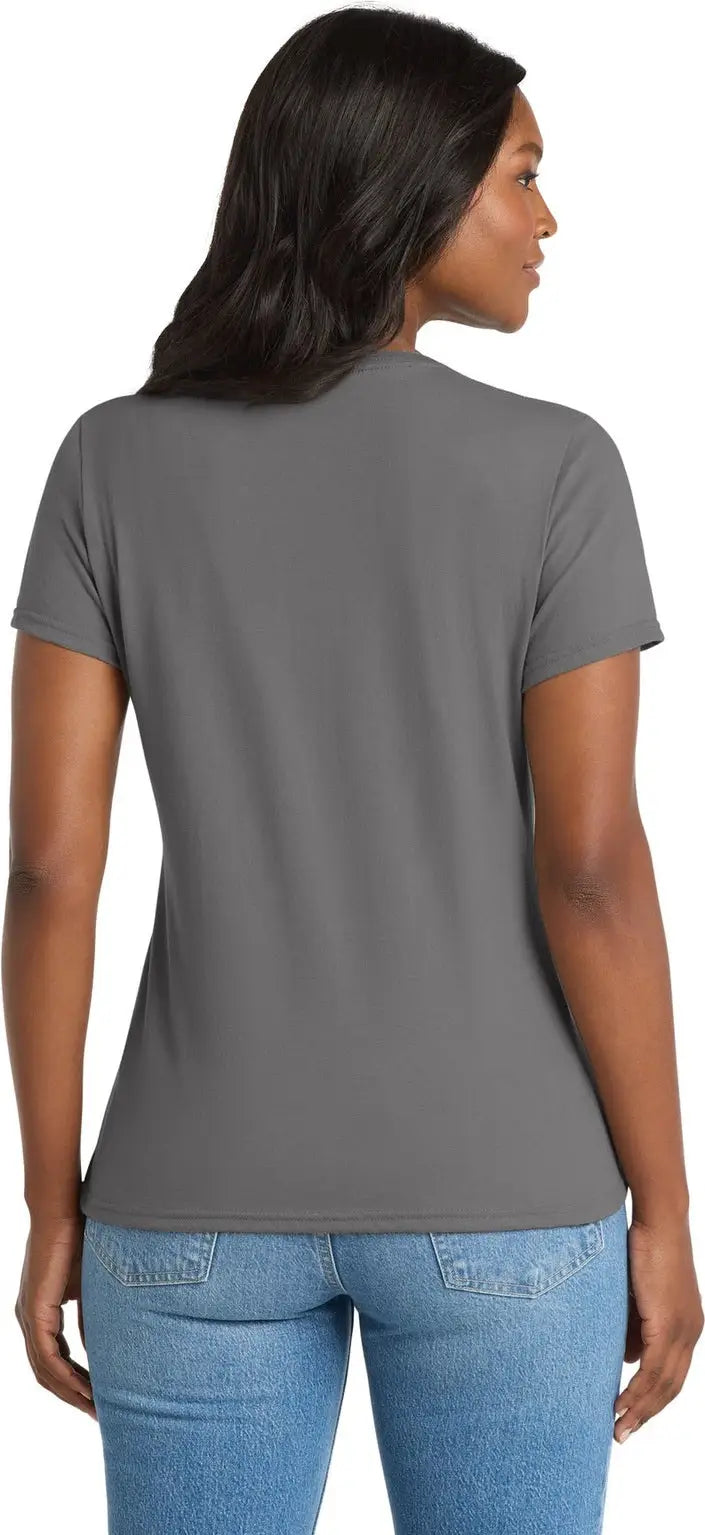 Port & Company Lpc381v co Women’s Performance Blend V-neck Tee - Medium Gray