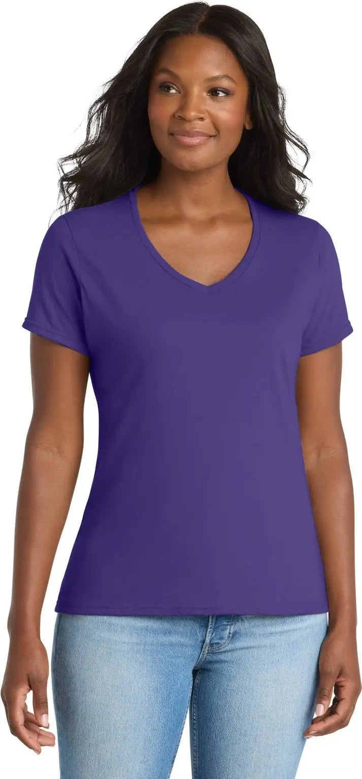 Port & Company Lpc381v co Women’s Performance Blend V-neck Tee - Purple