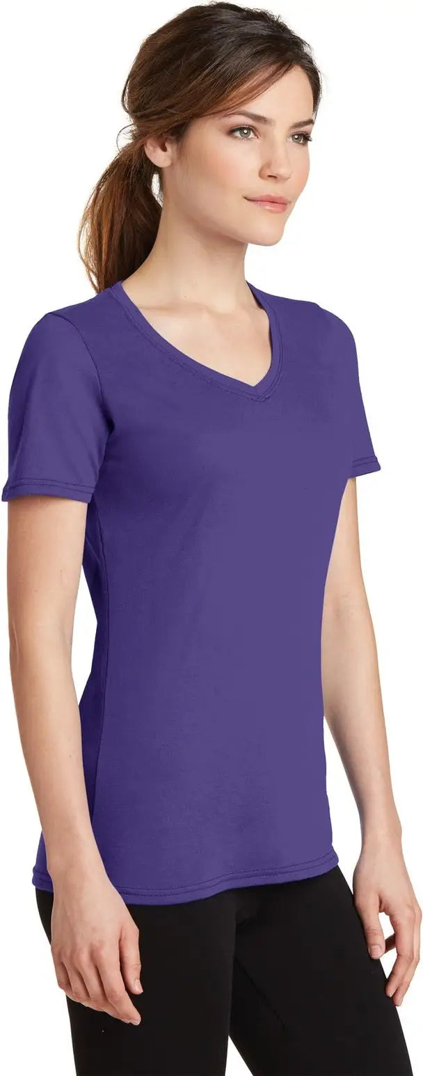 Port & Company Lpc381v co Women’s Performance Blend V-neck Tee - Purple