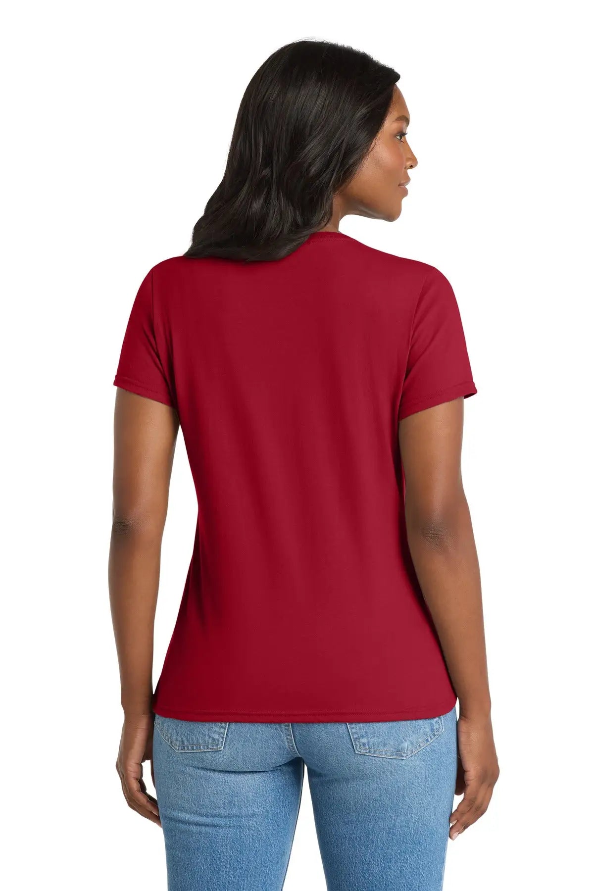 Port & Company Lpc381v co Women’s Performance Blend V-neck Tee - Red