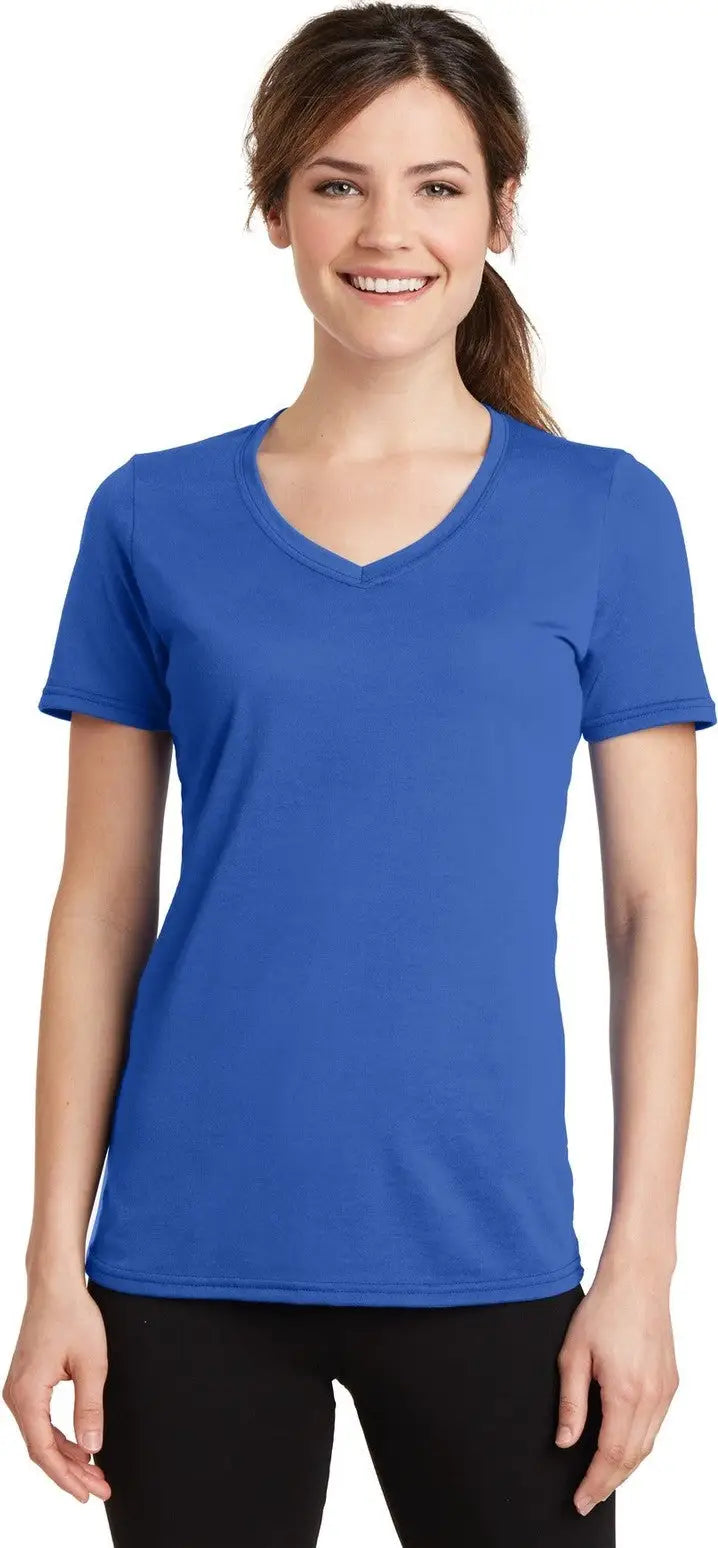 Port & Company Lpc381v co Women’s Performance Blend V-neck Tee - True Royal - Ladies Xs