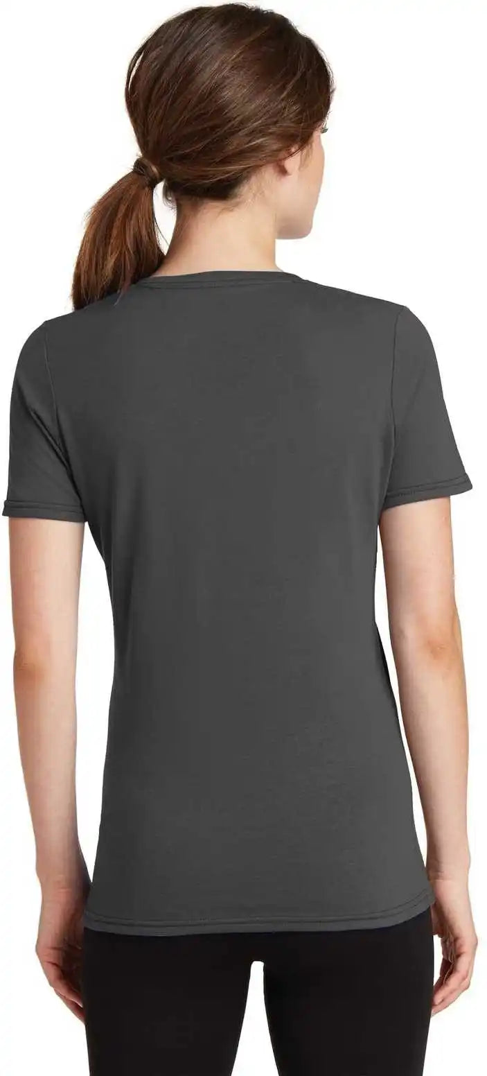 Port & Company Lpc381v Ladies Performance Blend V-neck Tee - Charcoal