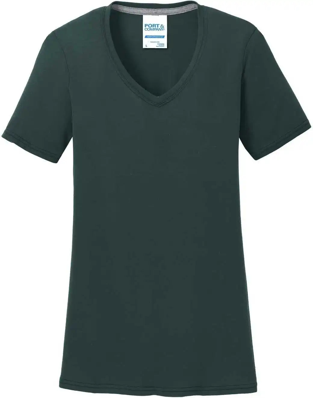 Port & Company Lpc381v Ladies Performance Blend V-neck Tee - Dark Green