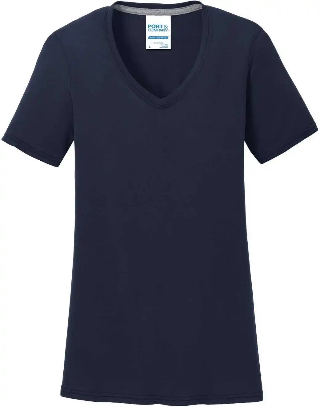 Port &amp; Company Lpc381v Ladies Performance Blend V-neck Tee - Deep Navy