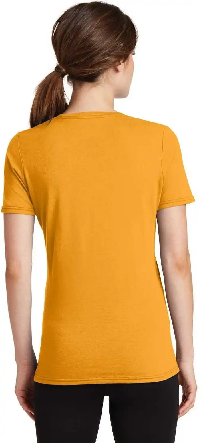 Port &amp; Company Lpc381v Ladies Performance Blend V-neck Tee - Gold