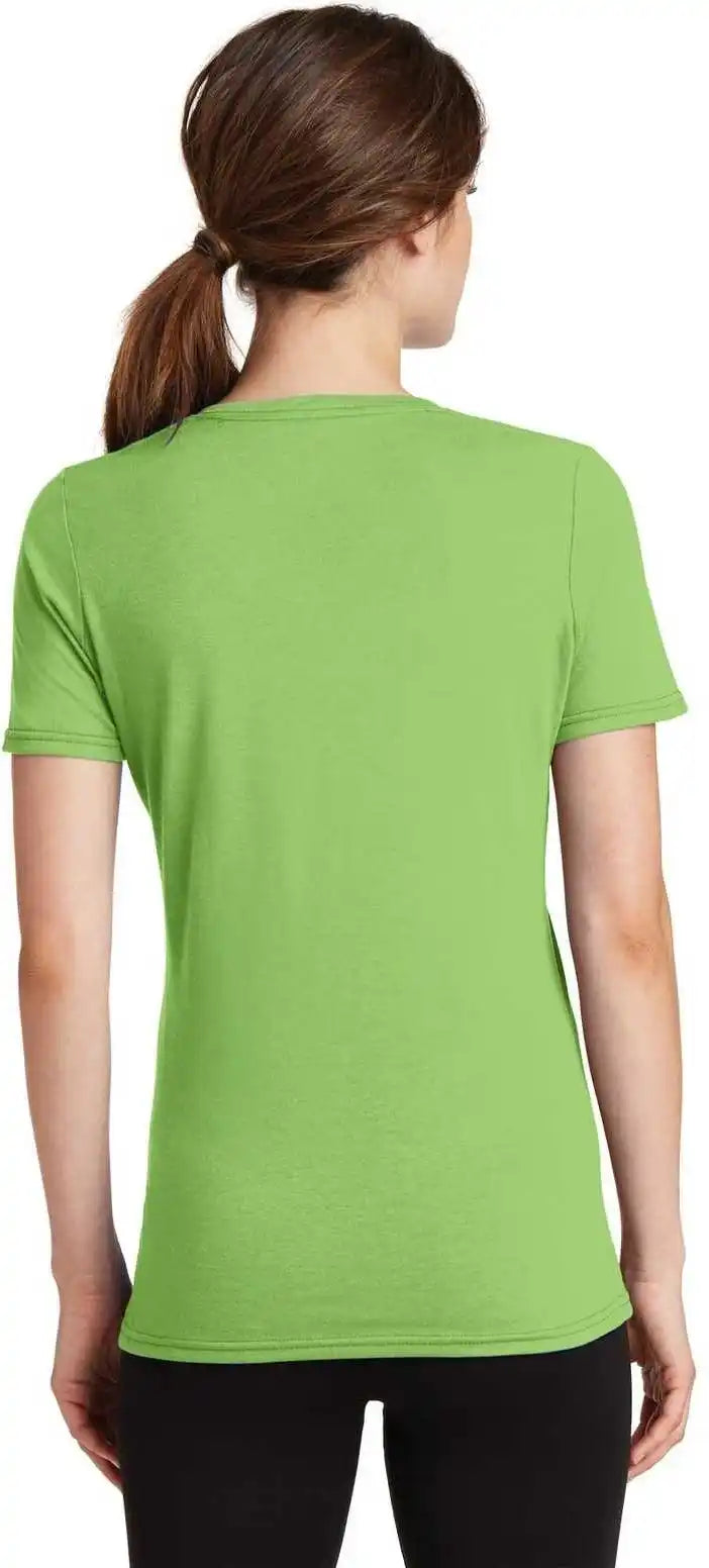 Port & Company Lpc381v Ladies Performance Blend V-neck Tee - Lime
