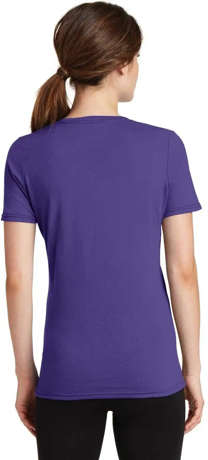 Port & Company Lpc381v Ladies Performance Blend v Neck Tee Purple
